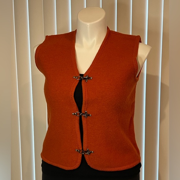 VINTAGE 80s Tally Ho - 100% Wool Vest - Picture 2 of 8